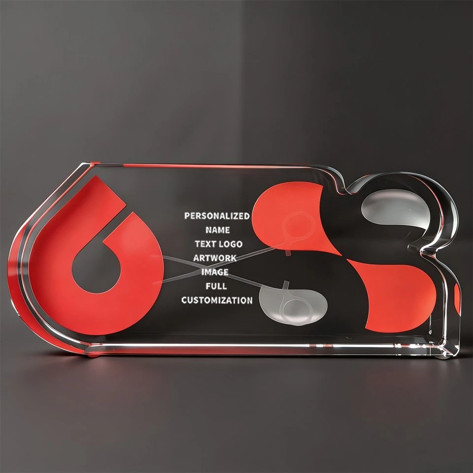 Custom Digit Cut‑Out Crystal Plaque suppliers